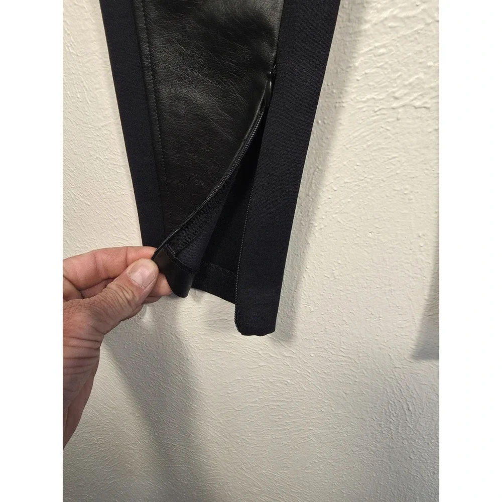 Polo Ralph Lauren Pants Black Pull On Faux Leather Front Stretch Women's Size 2
